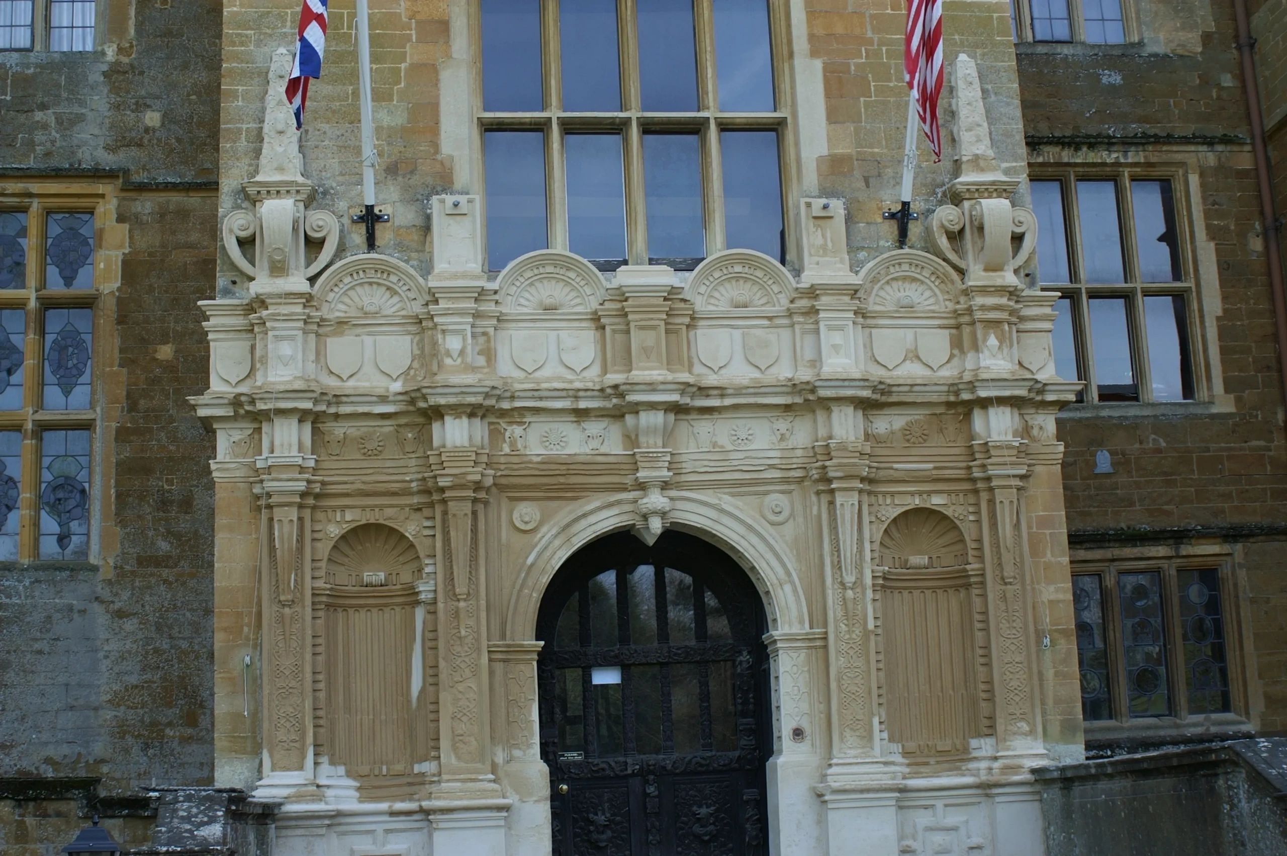Abbey international school façade stone masonry restoration, Warwickshire
