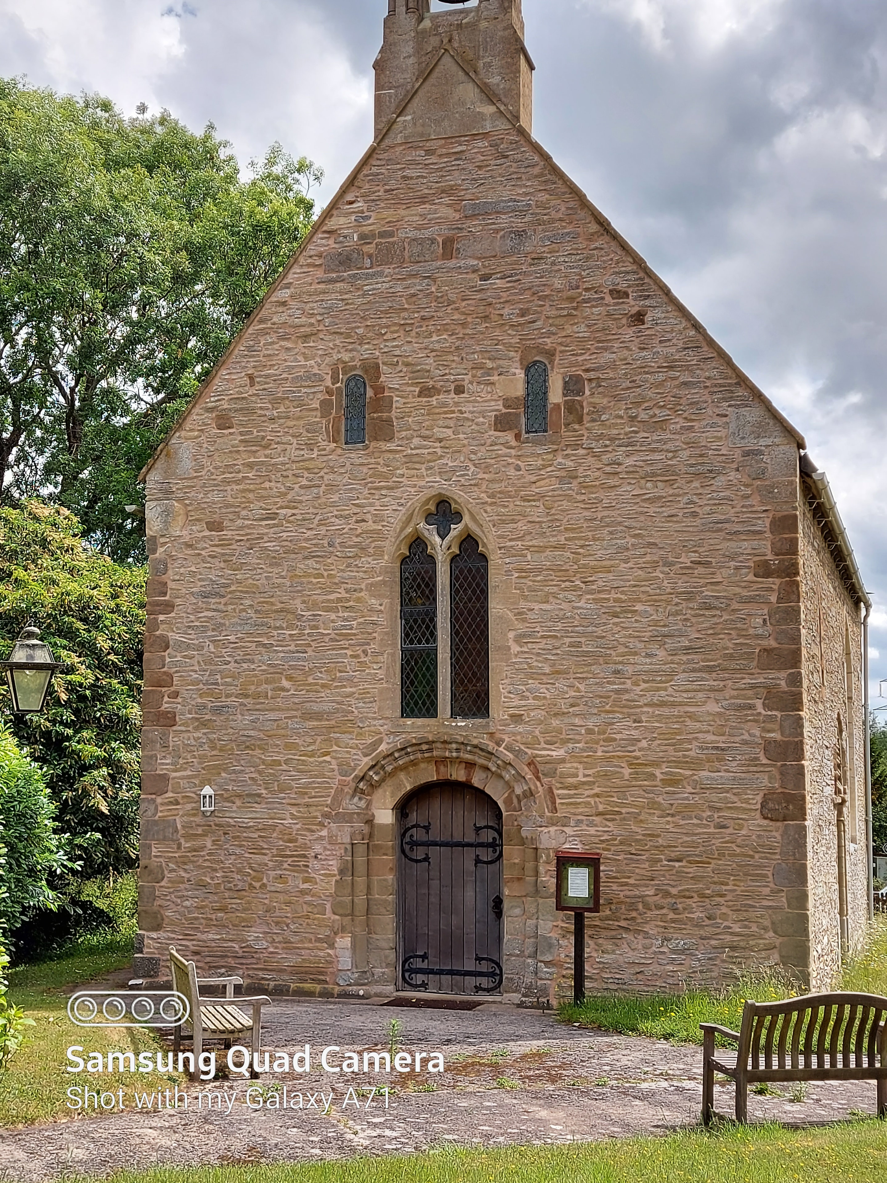 Church at Rudford restored from cement pointing to traditional lime